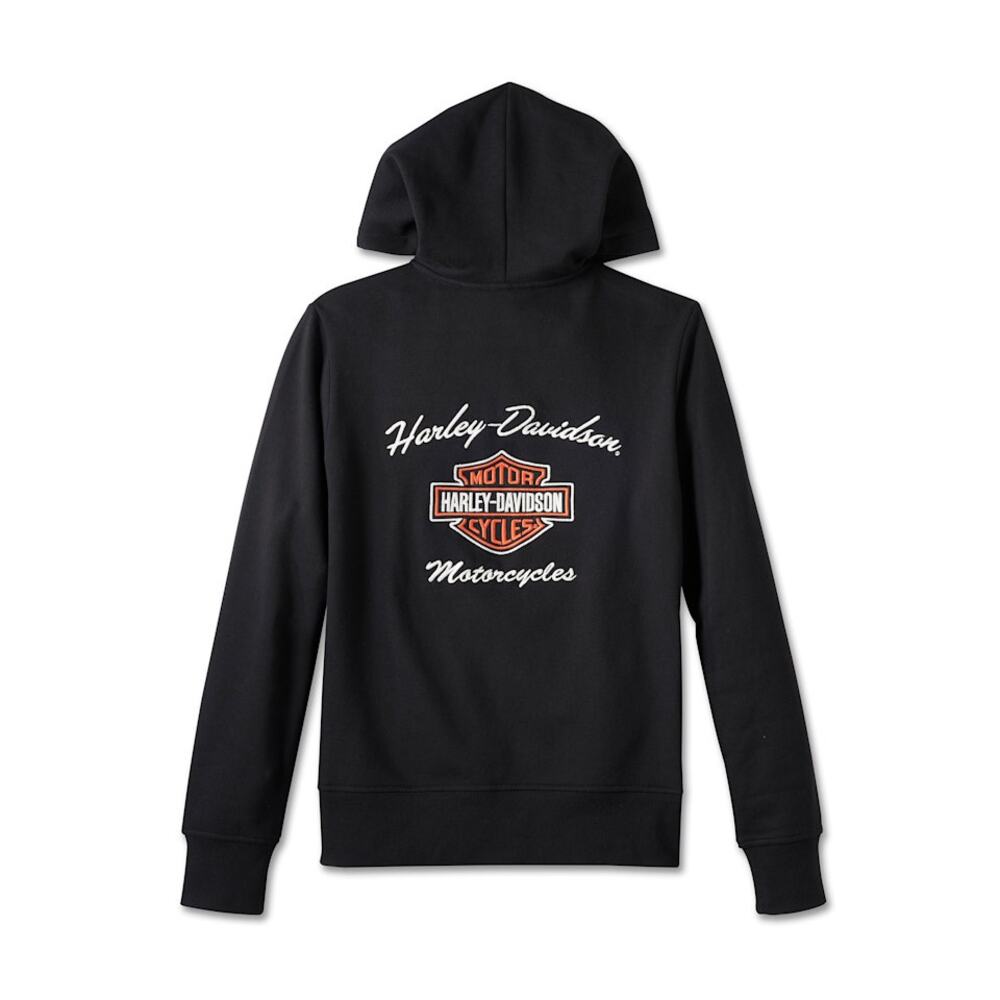 NWT Harley Davidson Women's Special Bar & Shield Zip Front Hoodie in Black sz 3w